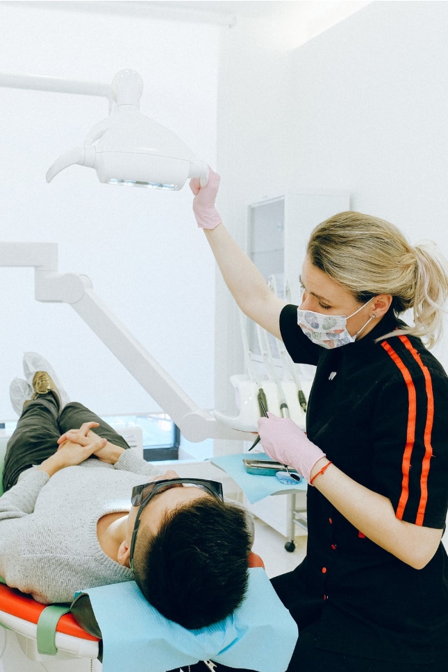 Man in Dentist Chair Man in Dentist Chair